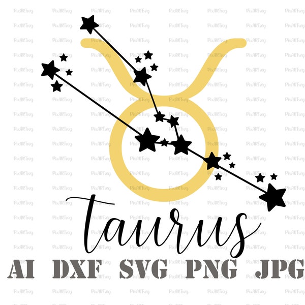 TAURUS SVG-Zodiac Constellations Svg-Astrology Sign Svg,Zodiac Sign,Zodiac Constellations Svg,Signs Horoscope Svg,Horoscope-Comercial Use