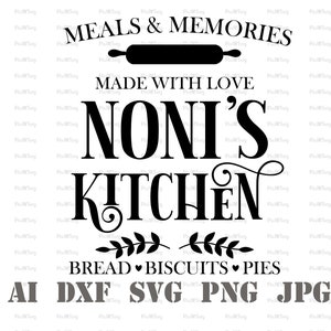 Meals And Memories Svg-Made With Love Svg-Noni's Kitchen Svg-Blessed Noni Svg-Grandma's Kitchen Svg-Christmas Pot Holder Svg