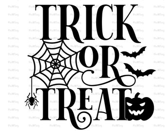 Autumn svg svg silhouette Spooky svg Halloween svg svg files for cricut Bat svg Spider web svg Trick or Treat SVG Fall svg Halloween