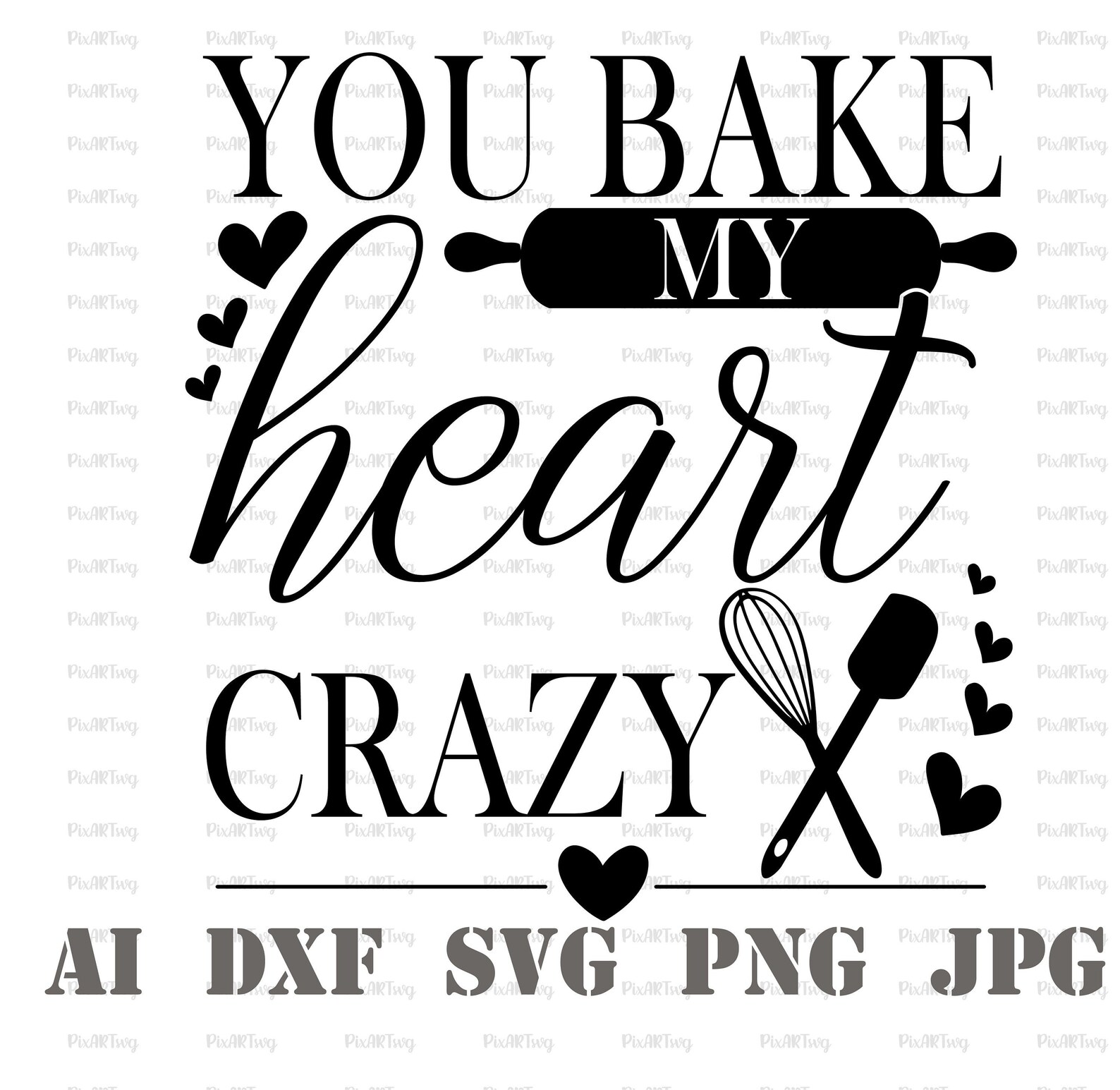 You Bake My Heart Crazy Svgbaking Love Svgvalentine's Etsy UK
