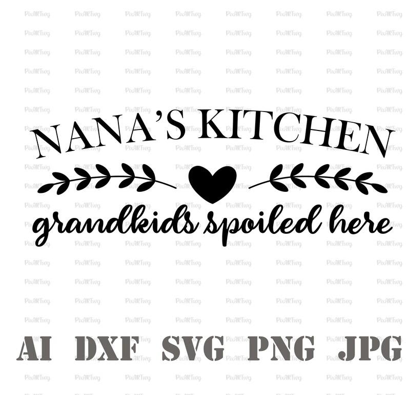 Nana's Kitchen Svggrandma's Kitchen Svgkitchen Sign Etsy Australia