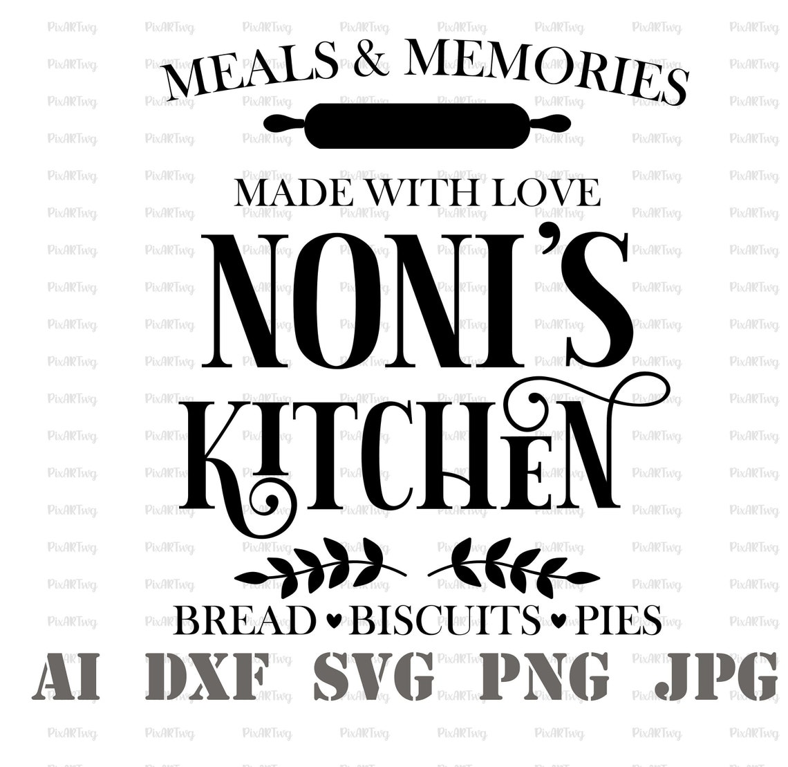 Meals and Memories Svg-made With Love Svg-noni's Kitchen - Etsy
