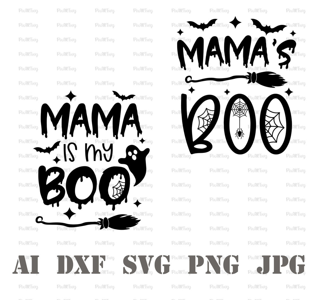 2 SVG Files mama Is My Boo Svg boo Mama Svg witches Brew Etsy boo-bear-emotions-dek-designs