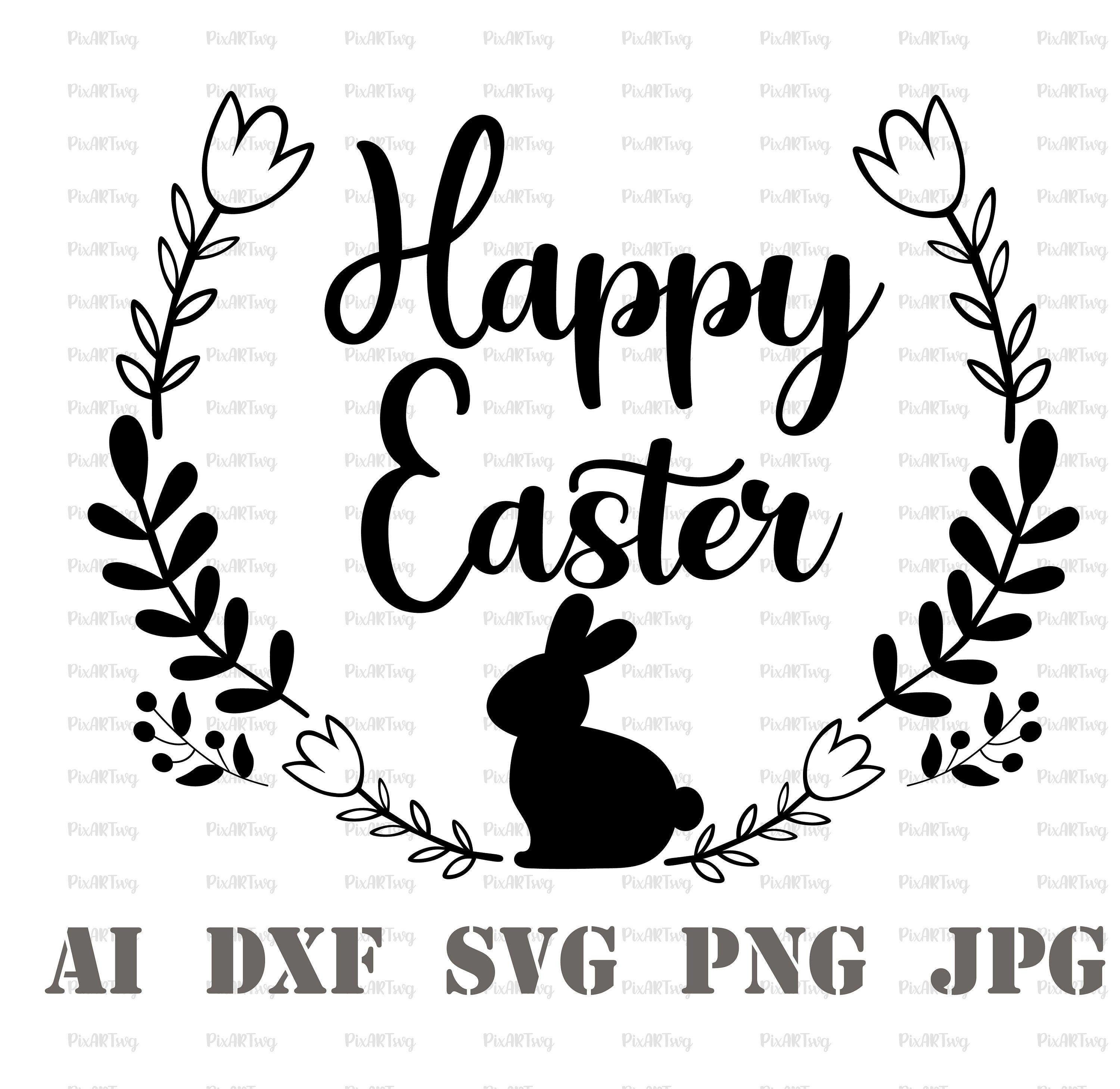 Happy Easter Svg-Easter Bunny Svg-Easter Pillowcase Svg-Easter | Etsy