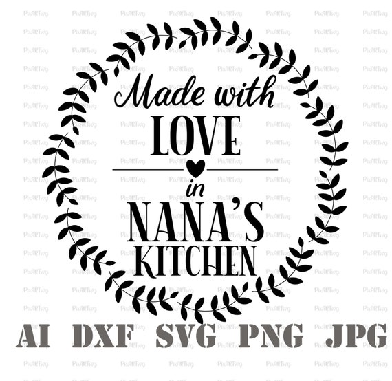 Free Made With Love Kitchen Svg