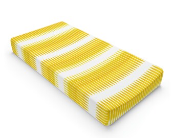 Yellow Baby Changing Pad Cover | Baby Changing Pad Cover | Nursery Change Pad Sheet | Baby Fitted Mat Cover | Newborn Baby Gift