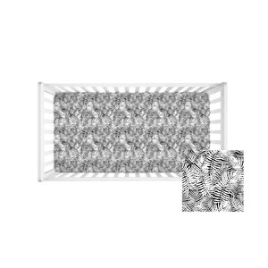 Black And White Palm Leaves Crib Sheets