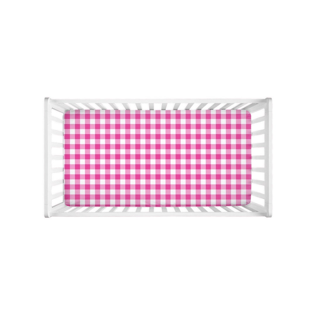 Pink Gingham Crib Sheets Etsy