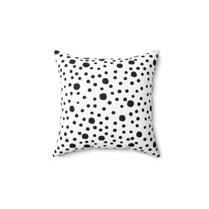 Spots Faux Suede Square Pillow