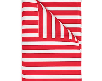 Manta, cubrecama de terciopelo, cubrecama de rayas rojas, decoración acogedora para el hogar, edredón de microfibra de doble cara, funda de sofá cálida