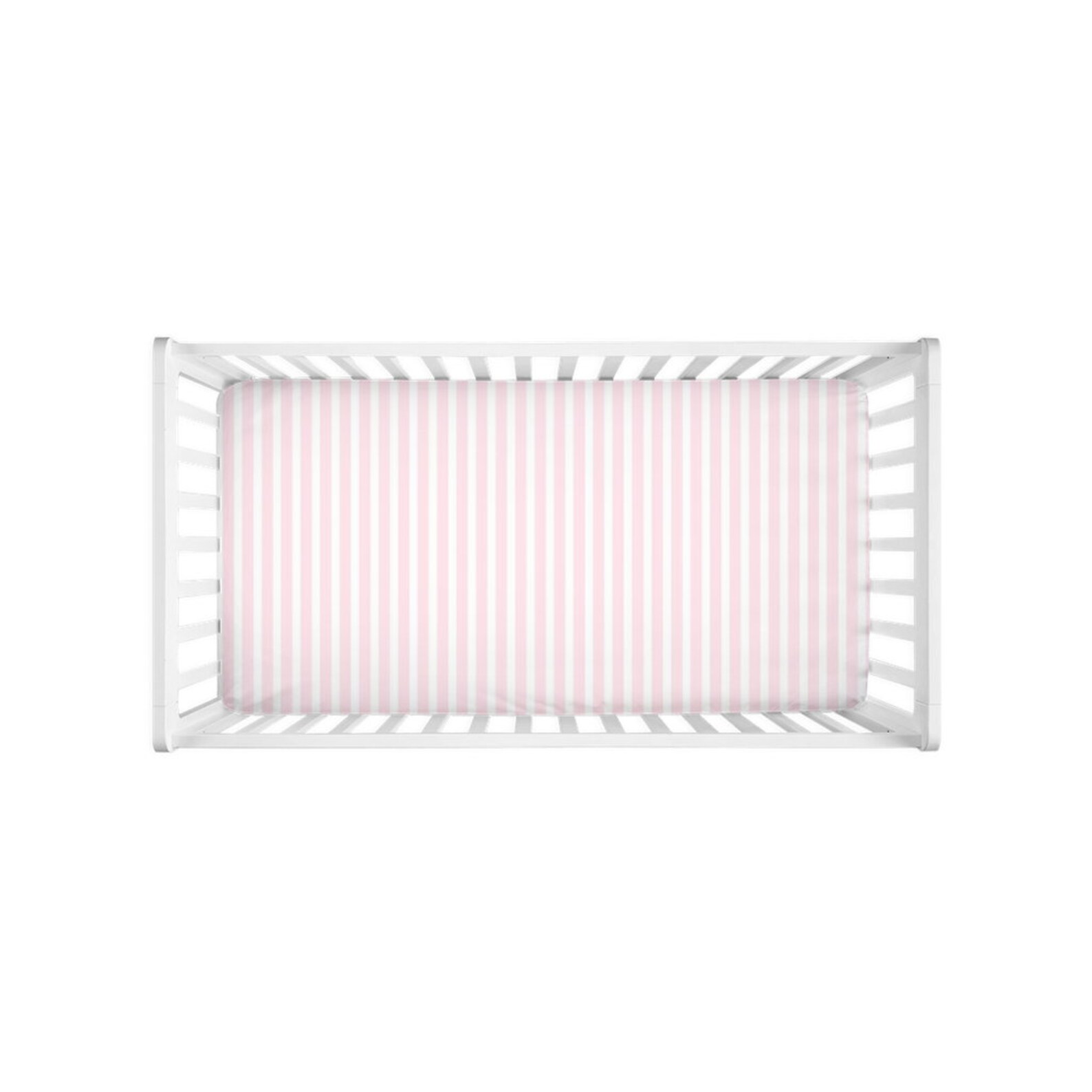 Pima Crib Sheet - Light Pink Signature Stripe