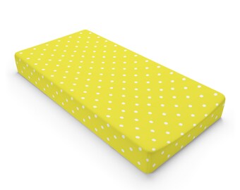 Polka dot Yellow Baby Changing Pad Cover | Baby Changing Pad Cover | Nursery Change Pad Sheet | Baby Fitted Mat Cover | Newborn Baby Gift