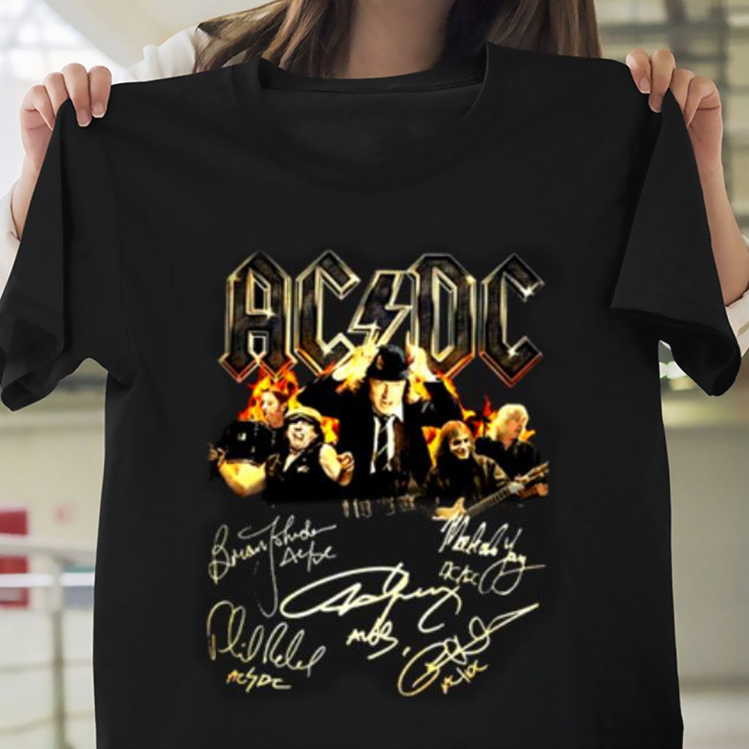 ACDC Members Signature TShirt ACDC Shirt ACDCband Tee Gift Etsy