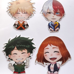 3 &quot;MHA Vinyl Stickers【1, 2, 3, Glimlach! Vol. 1】| Midoriya Bakogo Todoroki Uraraka|