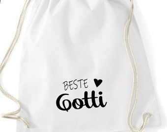 sac de sport personnalisé, idée cadeau marraine, sac de sport Beste Gotti, sac cadeau tante, cadeau anniversaire marraine