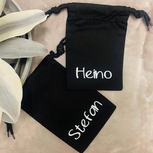 personalisierter Geschenkbeutel, Geschenksäckchen, Jutetasche Name, Stoffbeutel, Baumwollsack Geburtstag, Beutel Wechselkleidung