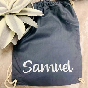 Personalized gym bag with name, gift bag, sports bag, change bag, school, kindergarten, birthday, drawstring bag image 7