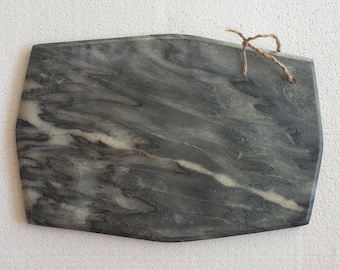 Stylish Black Grey Marble (Bheslana) Cutting board | 12 x 8 Inch l Cheeseboard | Chopping board or party platter