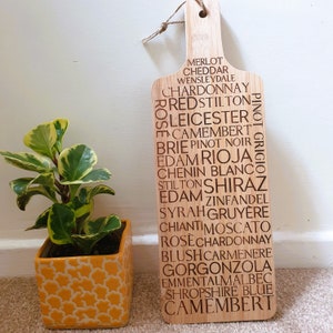 LAST 1 | Chic Wooden Slogan Stylish Serving Board | Cheeseboard and Charcuterie  | Platter for Starters and Sides | L39.5xW14x1.5CM