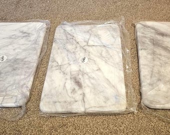 LAST 2 Classic White & Grey Natural Marble Stone Rectangular Cutting board l Minimalist Cheeseboard Chopping board 11.5x8 Inch l Platter