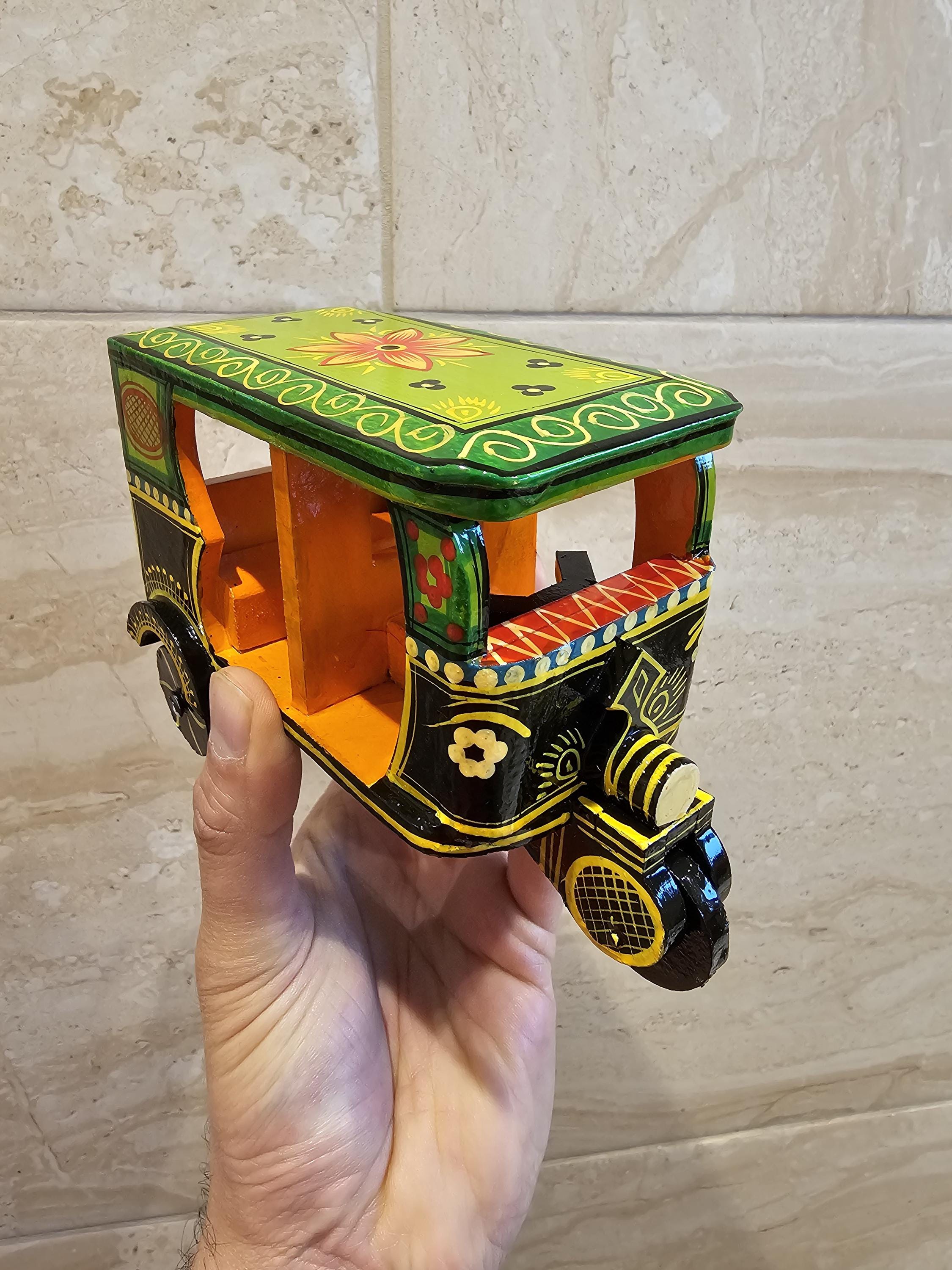 Indian Varanasi Wooden Truck Art l Hand painted Gifts l Tuk Tuk Auto Rickshaw & Truck Models l Wall Hanging Fridge Magnets l Home Decor