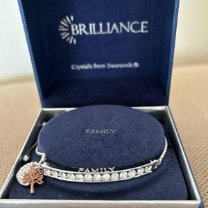 Swarovski Crystal Family Slide Bracelet by Brilliance
