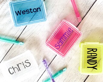Personalized Crayon Box, School Supply Art Case Class Gift