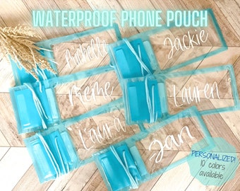 Personalized Waterproof Phone Case, Beach or Pool Phone Pouch, Waterproof Phone Lanyard, Custom Dry Bag for Accessories