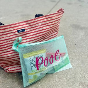 Personalisierte Nasstasche mit Handgelenktasche, Snacktasche, wasserfeste Tasche für Pool, Strandtasche, Geldbörse Organizer Taschen, Handschlaufe Trockentasche