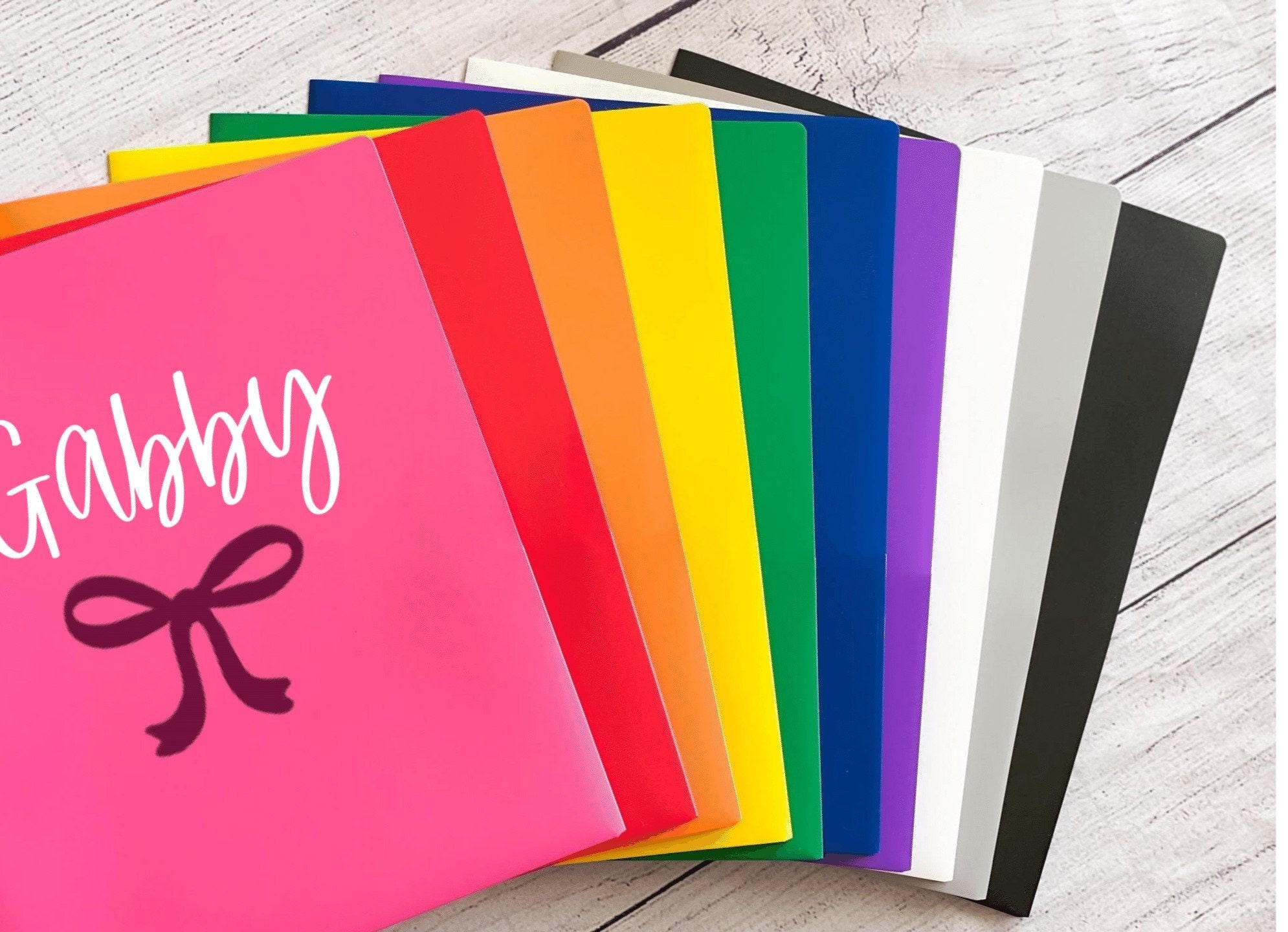 Personalized 3 Prong Folder Back to School 2 Pocket Folders Etsy