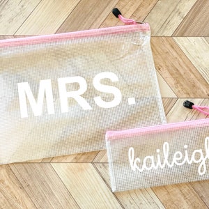 Brautparty Große nasse Dry Bag, große maßgeschneiderte wasserfeste Reißverschlusstasche, personalisierte Team Bride Pool Bag, Bachelorette Party Favor