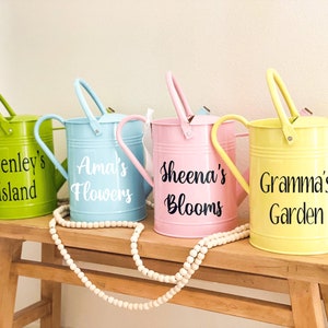 Personalized Pastel Watering Can, Garden Gift, Grandparent Garden Present, Housewarming Garden Gift, Custom Watering Can