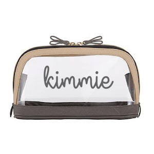 Stadium Approved Personalized Clear Bag, Custom Clear Travel Clutch, Monogram Clear Purse