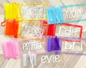 Personalisierte Neon wasserdichte Handytasche mit Lanyard