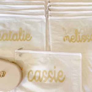 Nasse Trockentasche, große maßgeschneiderte wasserfeste Reißverschlusstasche, personalisierte Tasche, Badeanzugtasche, Bachelorette Favor, Pool Bag Organizer