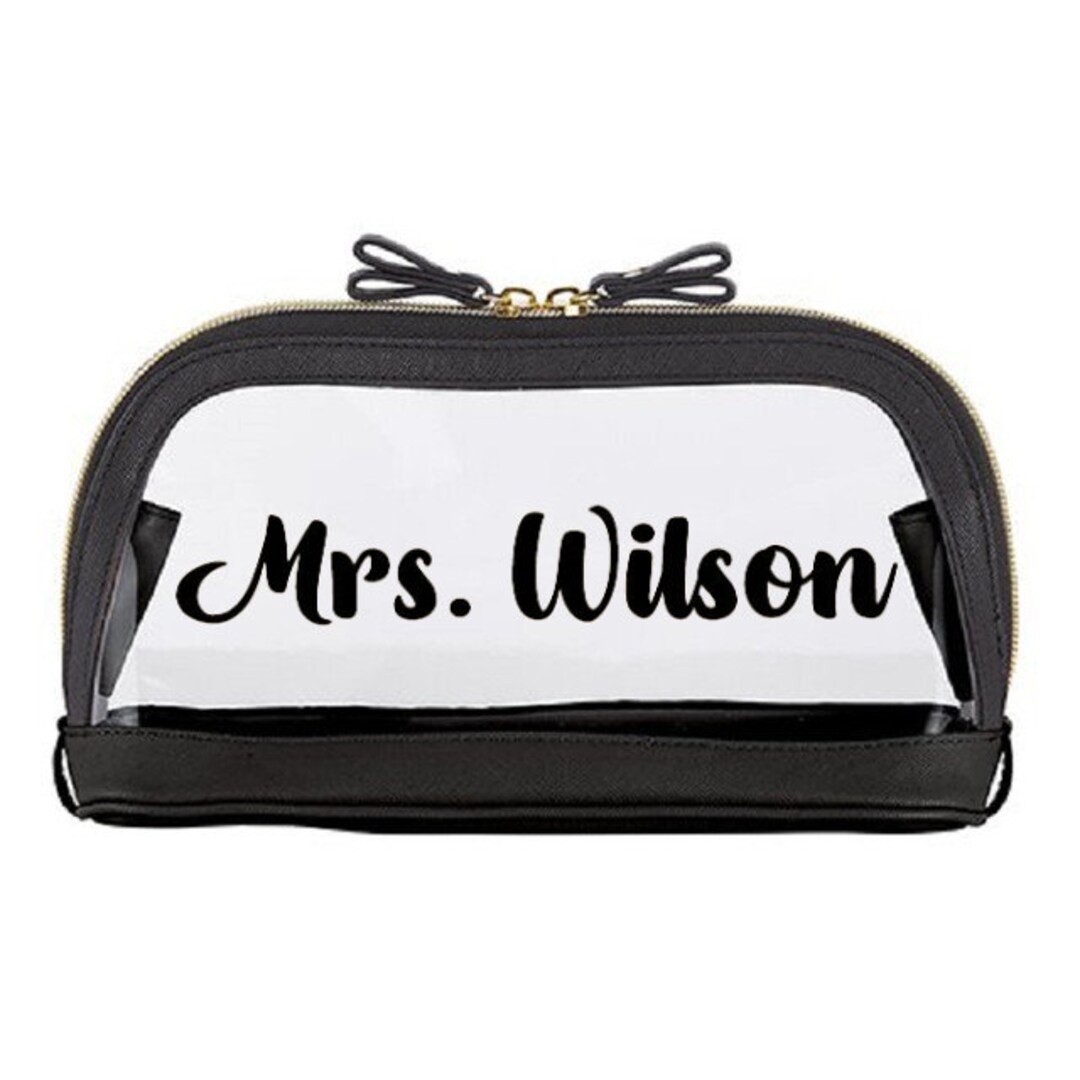 Monogrammed Makeup Bag, Wedding Day Essentials Case, Honeymoon Travel