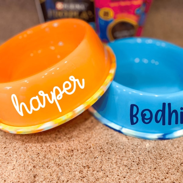 Personalized Dog Bowl, Custom Dog Food and Water Bowls, Dog Gift, Pet Name Bowls