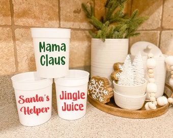 Custom Holiday Party Drink Cup, Personalized Christmas Cups, Xmas Cups for Kids, Christmas Party Favors