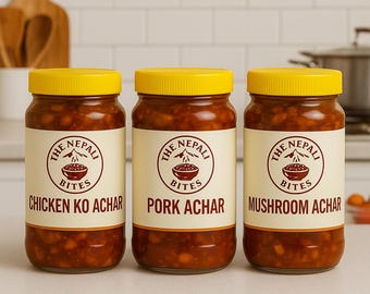 Chicken, Pork or Mushroom Pickle