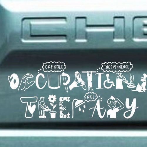 Occupational Therapy Vinyl Decal Car Decal Bumper Etsy