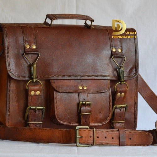 Handmade Full Grain Leather Messenger Bag Mens Leather - Etsy