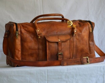 Duffle Bag, Leather Weekend Bag, Leather Holdall, Overnight Bag, Vacation Duffel, Carry on Bag