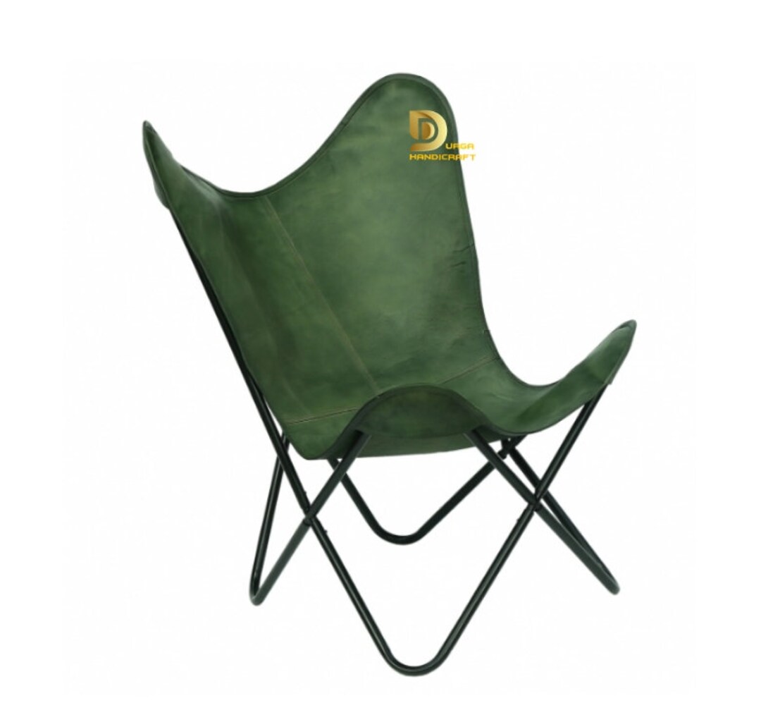 Leather Butterfly Chair, Genuine Leather Butterfly Chair Relaxing Easy
