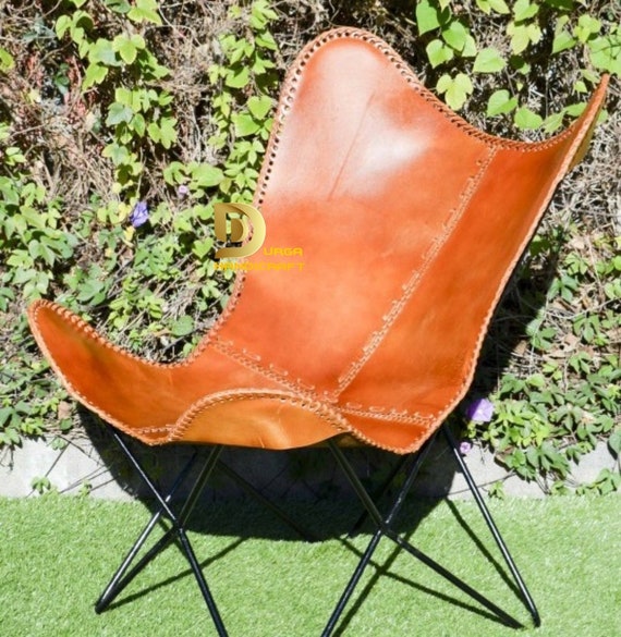 Handmade Leather Butterfly Chair Leather Butterfly Cover With Etsy