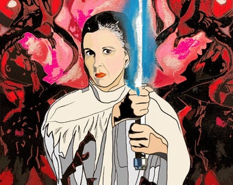 Princess Leia, Star Wars Print, Artwork, Fine Art Print, Giclee, Wall Art, Poster