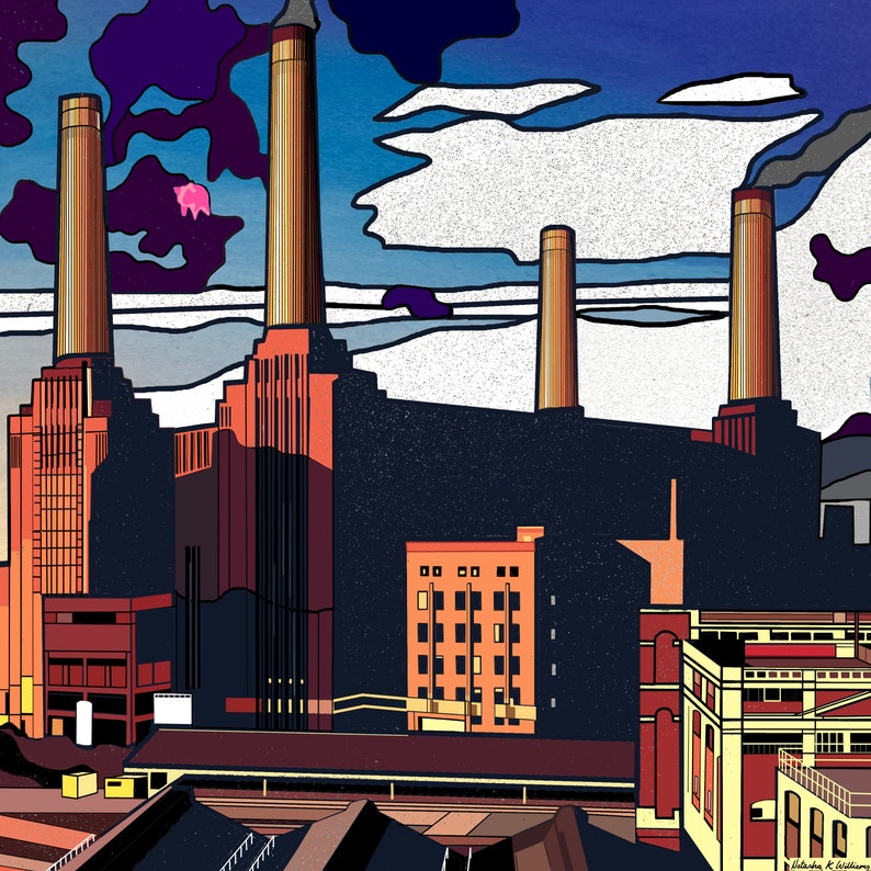 Pink Floyd, Animals, Album Cover, Artwork, Battersea Power Station, London, Fine Art Print, Giclee, Wall Art image 1