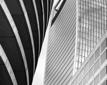 Walkie Talkie Gebäude Architektur, London schwarz und weiß Fotografie Fine Art Print