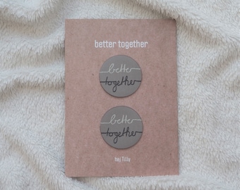 BETTER TOGETHER Aufnäher zum Aufbügeln, Doppelpack