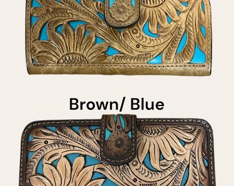 Mexican Tooled Hand Wallet