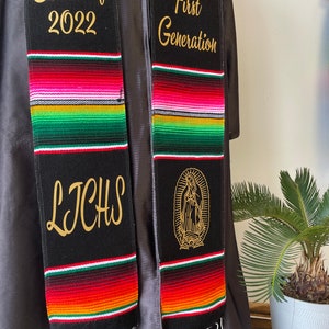 Custom Mexican Sarape Graduation Stole, Personalized Stole image 7